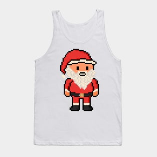 Christmas Pixel Santa Claus Tank Top